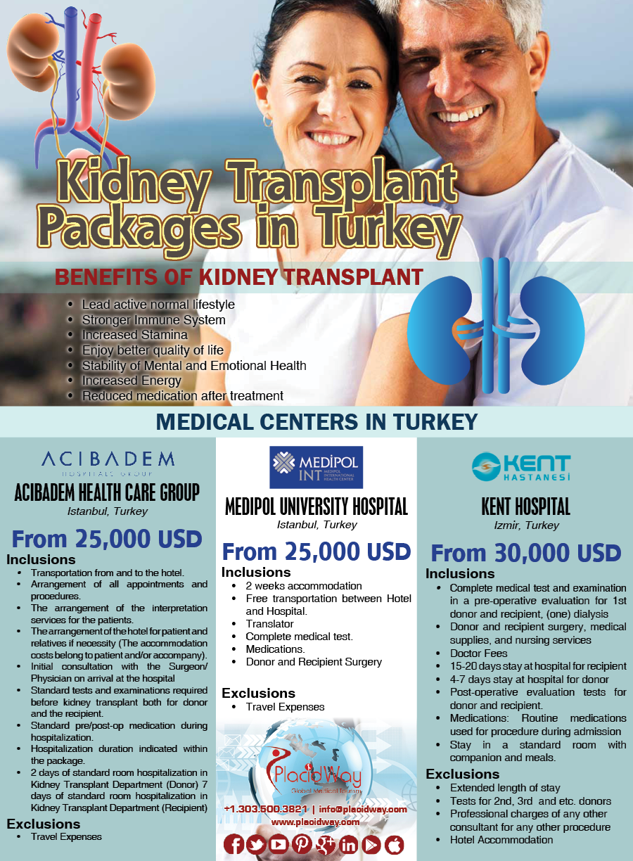 Infographics Kidney Transplant Package in Turkey